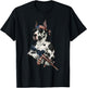 Funny Patriotic Great Dane with Rifle USA Flag Design T-Shirt - T-Shirt | Black
