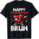 Happy Valentines Day Bruh Heart Meme Dance Kids Men Women T-Shirt - T-Shirt | Black