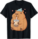 Cute Capybara Drinking Boba Bubble Tea T-Shirt - T-Shirt | Black