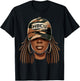 HBCU Black Girl with Cap Camo Afro Woman T-Shirt - T-Shirt | Black