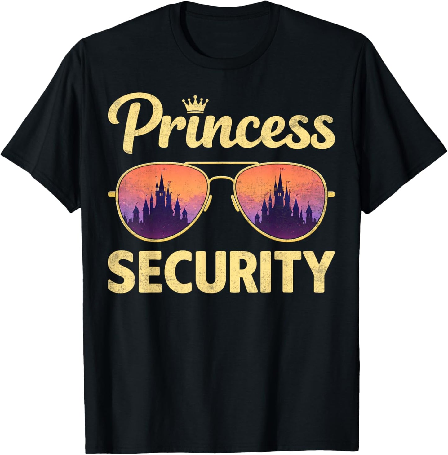 Funny Princess Security Vacations Family Trip T-Shirt - T-Shirt | Black