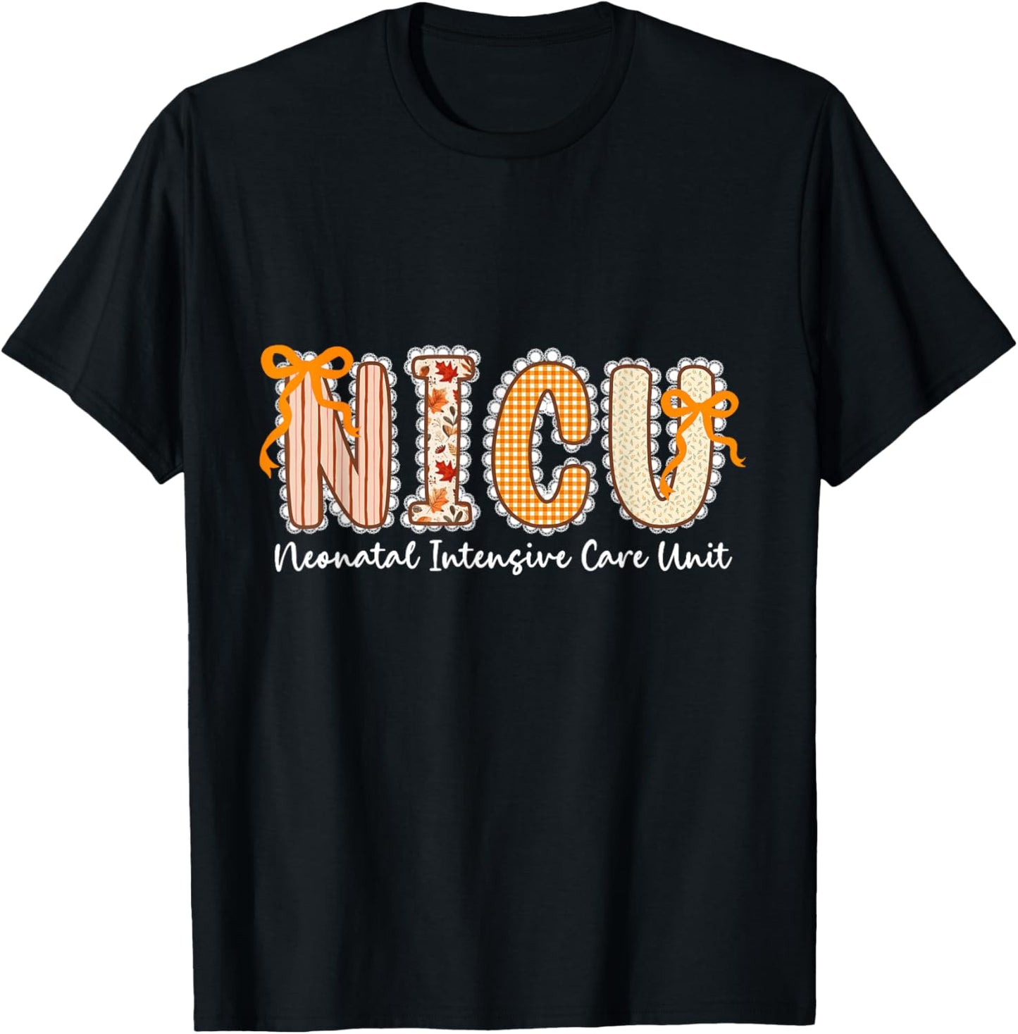 Nicu Nurse Cutest Pumpkin Fall Thanksgiving Nursing T-Shirt - T-Shirt | Black