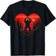 Retro Funny Bigfoot Sasquatch Heart Love Valentine Boy Men T-Shirt - T-Shirt | Black