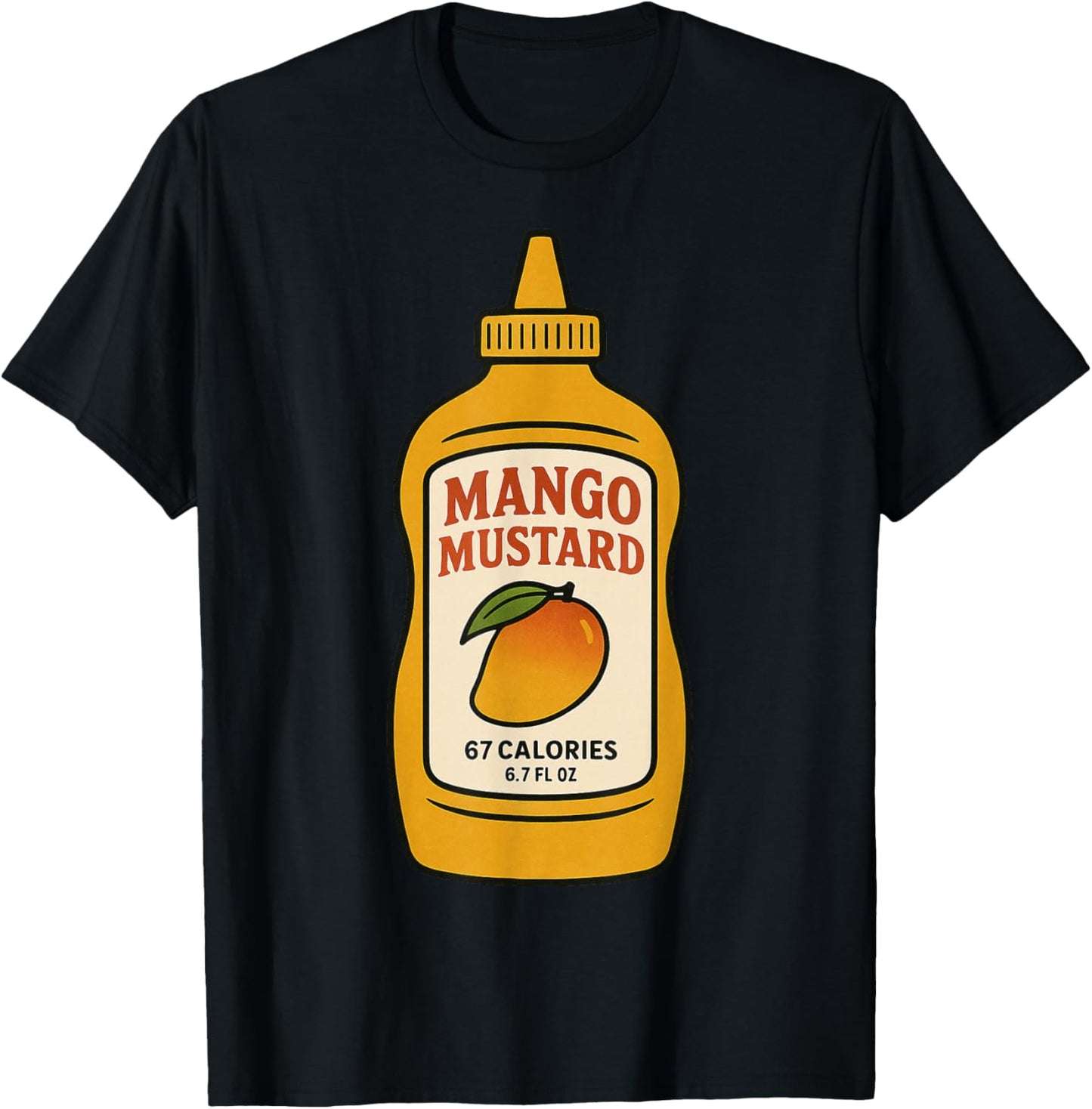 Mango Mustard 67 Six Seven 6-7 - Funny Brainrot Kids Meme T-Shirt - T-Shirt | Black