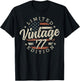 Vintage 1977 Limited Edition USA Flag 49th Birthday T-Shirt - T-Shirt | Black