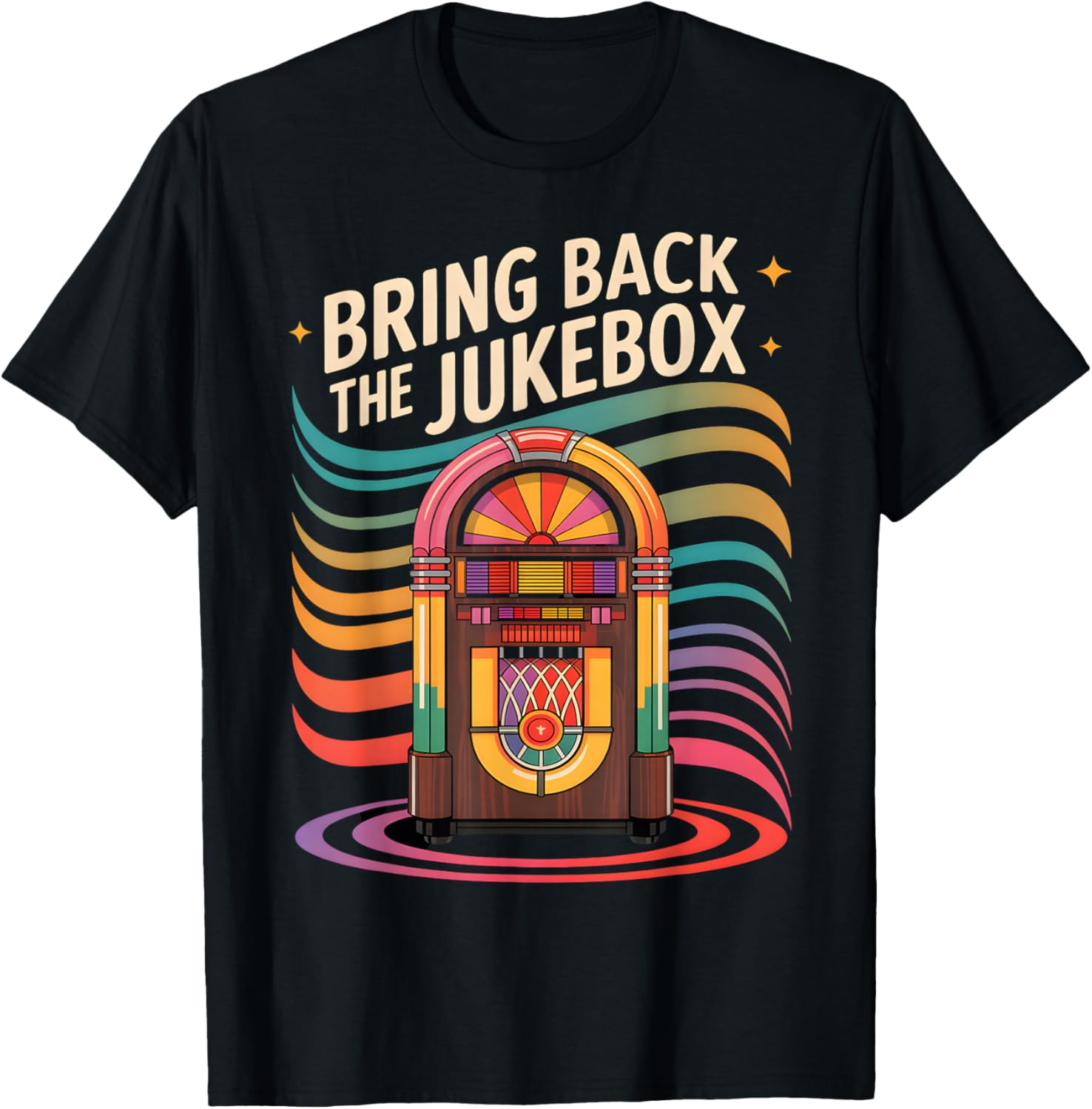 60s 70s 80s 90s Jukebox Nostalgia Memories Music T-Shirt - T-Shirt | Black