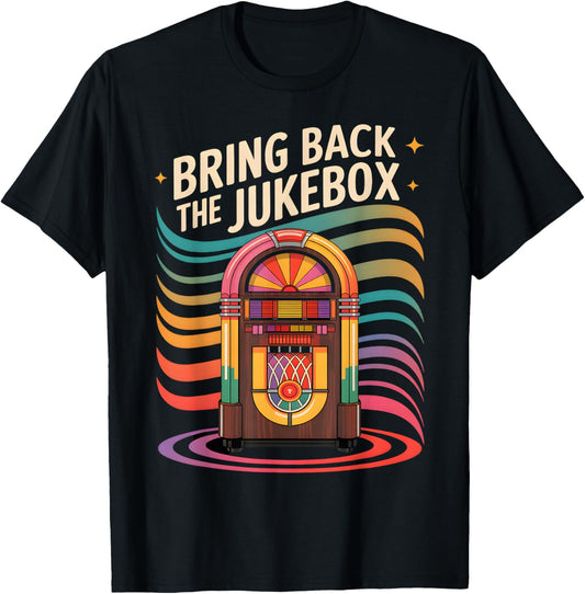 60s 70s 80s 90s Jukebox Nostalgia Memories Music T-Shirt - T-Shirt | Black