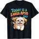 Today is a Lhasa Apso Day Cartoon Pet Toy Dog Small Breed T-Shirt - T-Shirt | Black