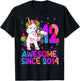 12 Year Old Girl Awesome Since 2014 12th Birthday Girl T-Shirt - T-Shirt | Black