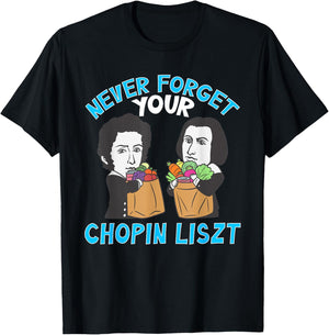 Chopin Liszt Men Women Kinds Funny Classic Music T-Shirt - T-Shirt | Black
