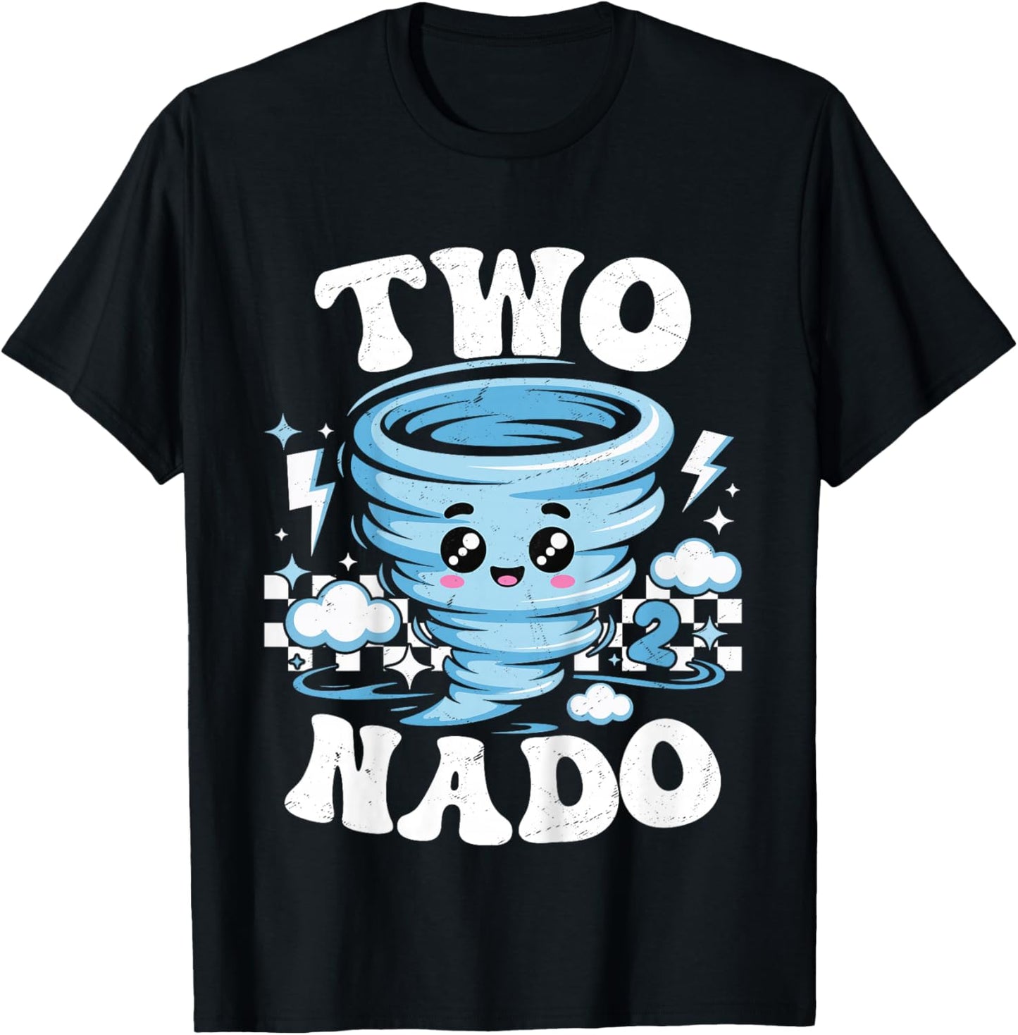 Two Nado 2nd Birthday Funny 2 Year Old Boys Kids T-Shirt - T-Shirt | Black