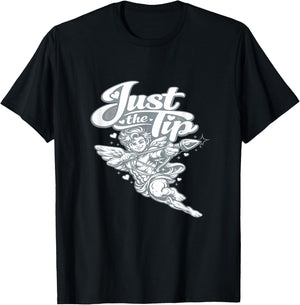 Playful Valentine Cupid Graphic - Just The Tip T-Shirt - T-Shirt | Black