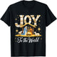 Joy to The World Nativity Scene Christmas T-Shirt - T-Shirt | Black