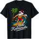 Mele Kalikimaka Hawaiian Christmas in July Hawaii Santa T-Shirt - T-Shirt | Black