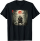 Ukiyo-e Japanese Vintage Warrior Samurai Manul Pallas´s Cat T-Shirt - T-Shirt | Black