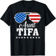 Aunt Tifa Patriotic Sunglasses T-Shirt - T-Shirt | Black