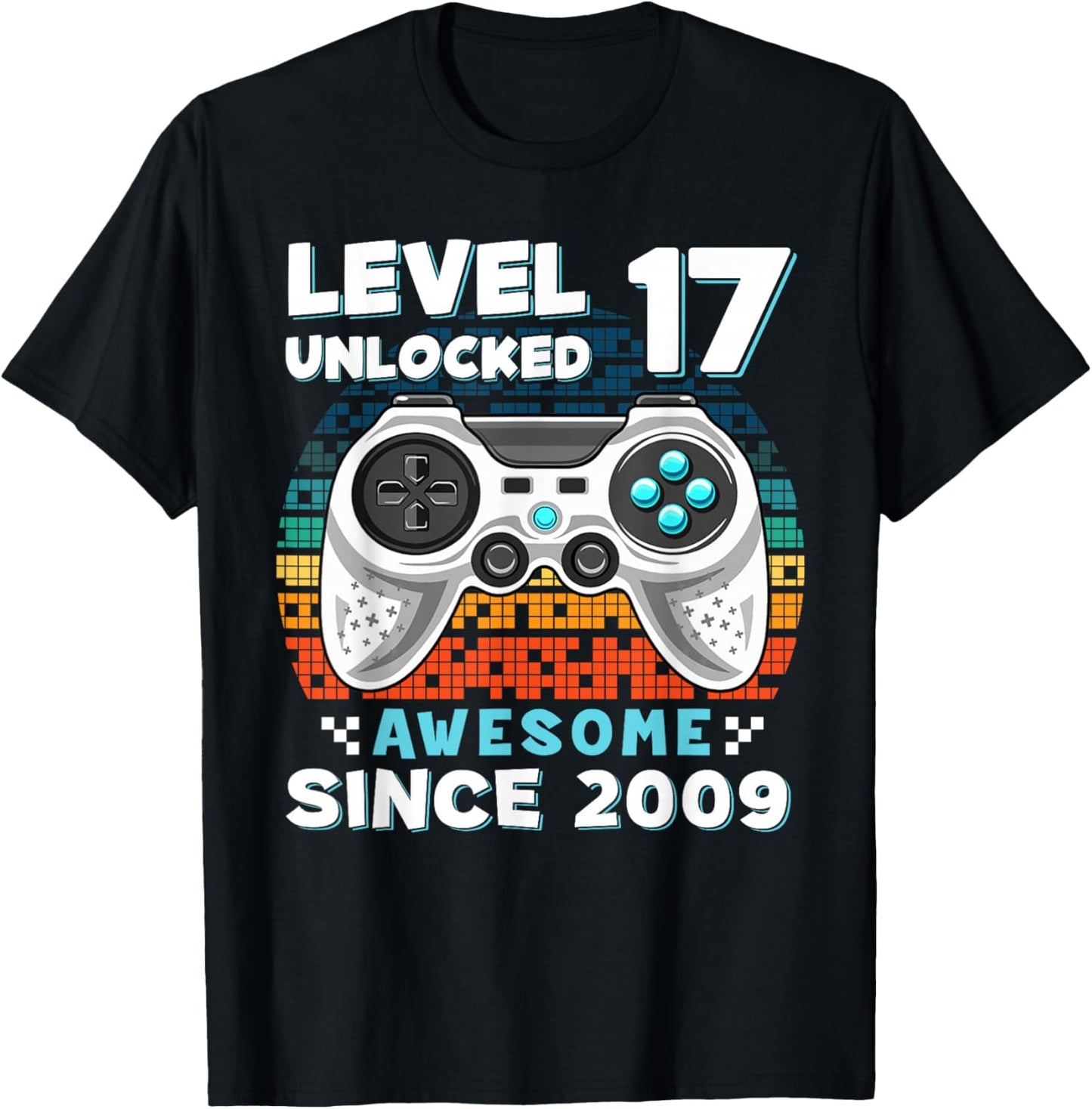17th Birthday for Boys 17 Years Birthday Kids Gifts T-Shirt - T-Shirt | Black