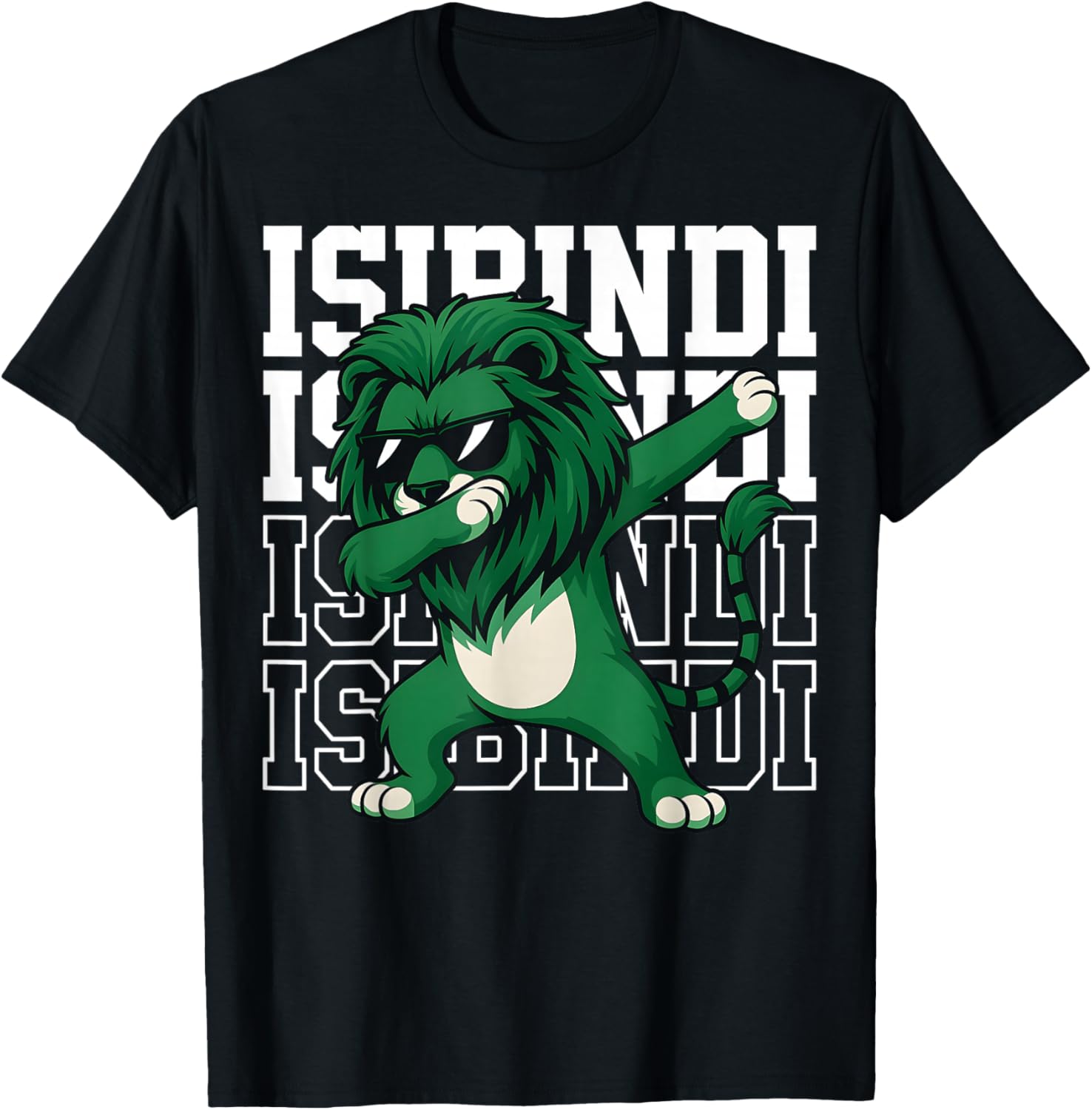 Vintage Isibindi Name Dab Cool Animal Gift Women Kid T-Shirt - T-Shirt | Black