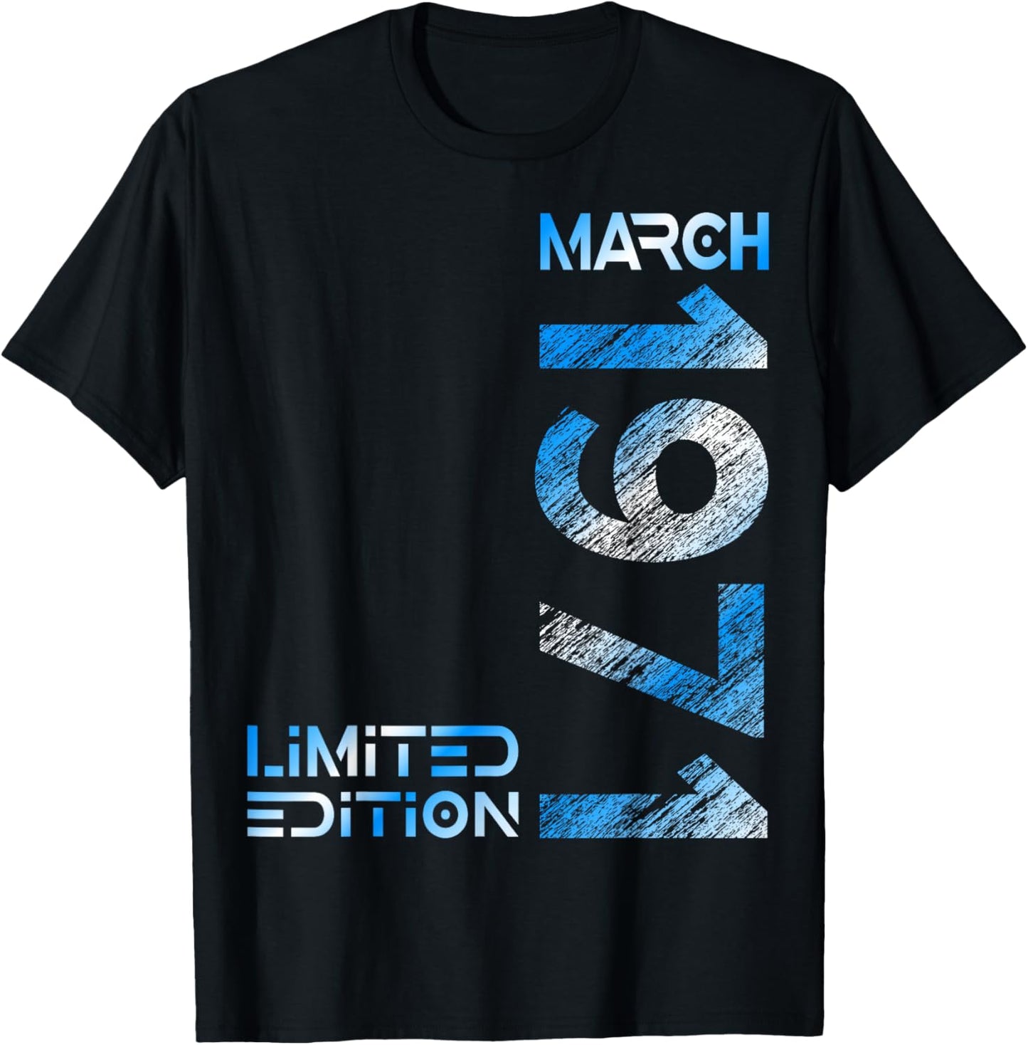 Limited Edition March 1971 Vintage 55. Birthday T-Shirt - T-Shirt | Black