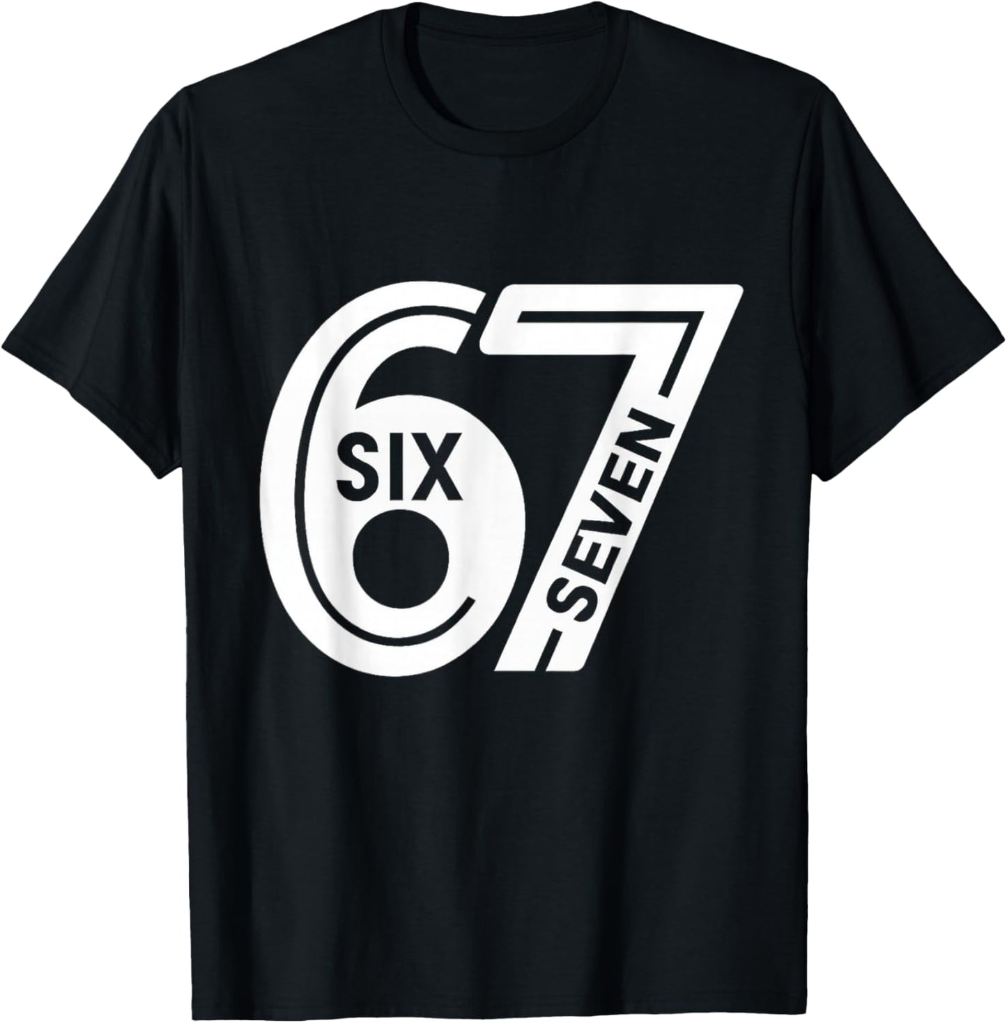 Fun Six Seven 6 7 Meme T-Shirt - T-Shirt | Black