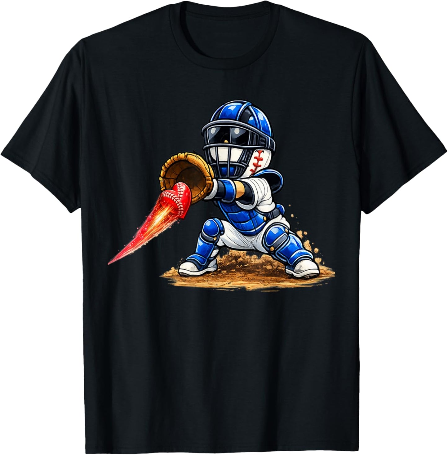 Baseball Valentine's Day Drip Ice Cream Team T-Shirt - T-Shirt | Black