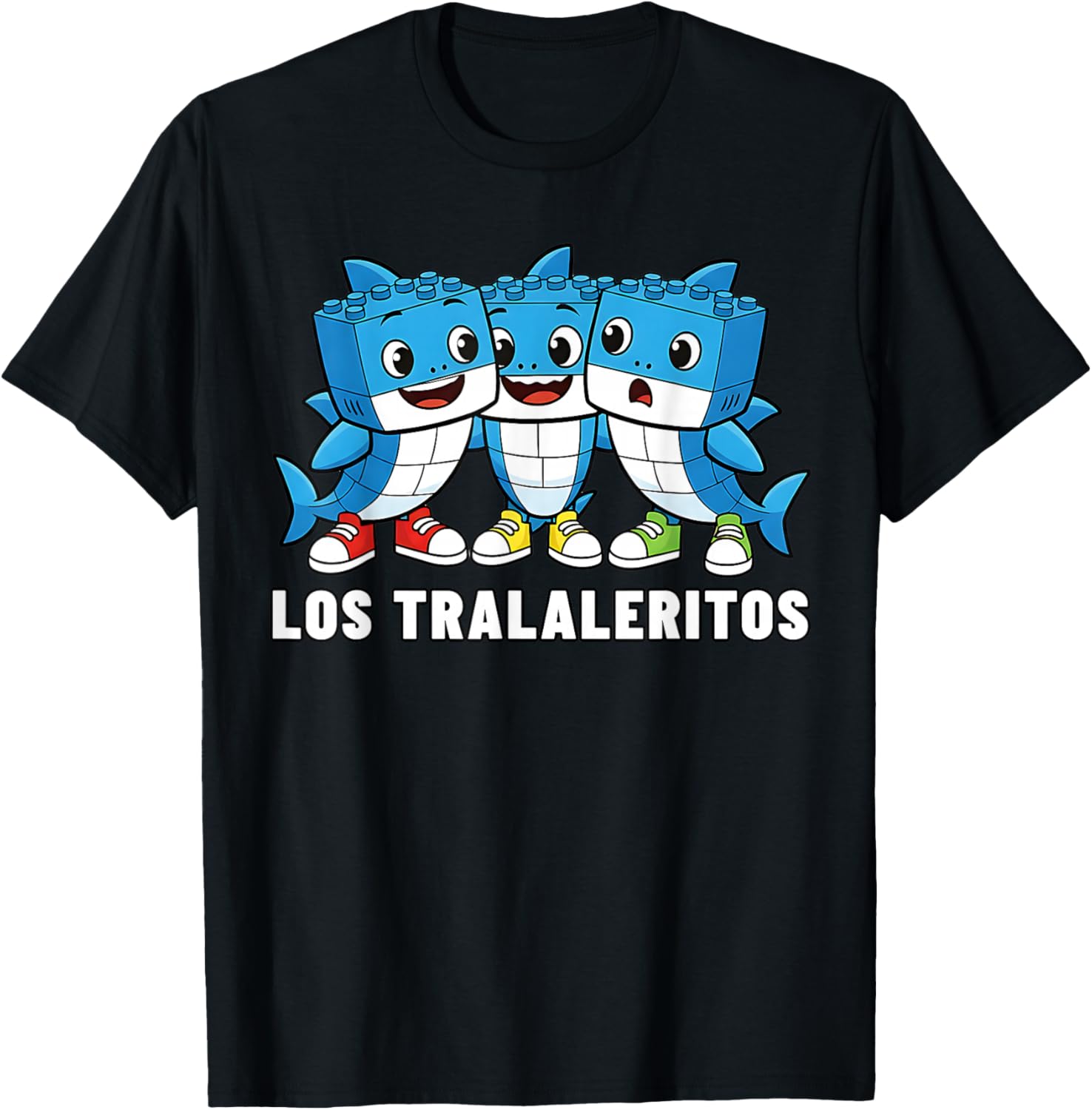 Cute Los Tralaleritos Funny Italian Brainrot Kids Meme T-Shirt - T-Shirt | Black