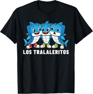 Cute Los Tralaleritos Funny Italian Brainrot Kids Meme T-Shirt - T-Shirt | Black