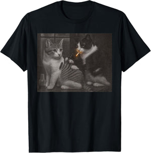 Vintage Cat Tattoo Inked Kitty Artist Funny Meme Men Women T-Shirt - T-Shirt | Black