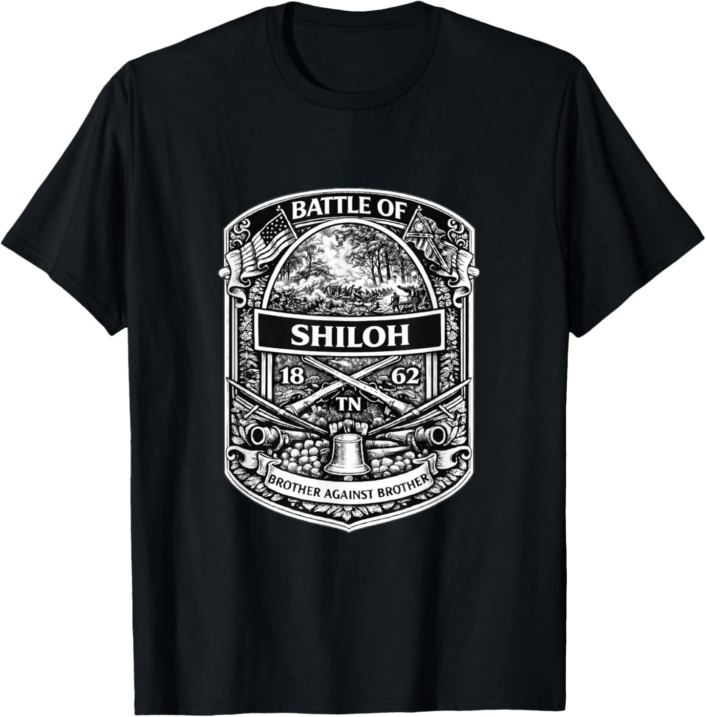 Shiloh Tennessee Civil War Battle US USA American History T-Shirt - T-Shirt | Black