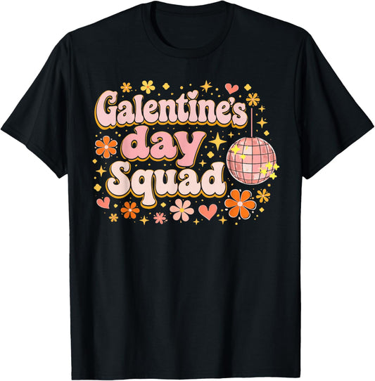 Galantine's Day Female Friendship Galentine Squad Girl's T-Shirt - T-Shirt | Black