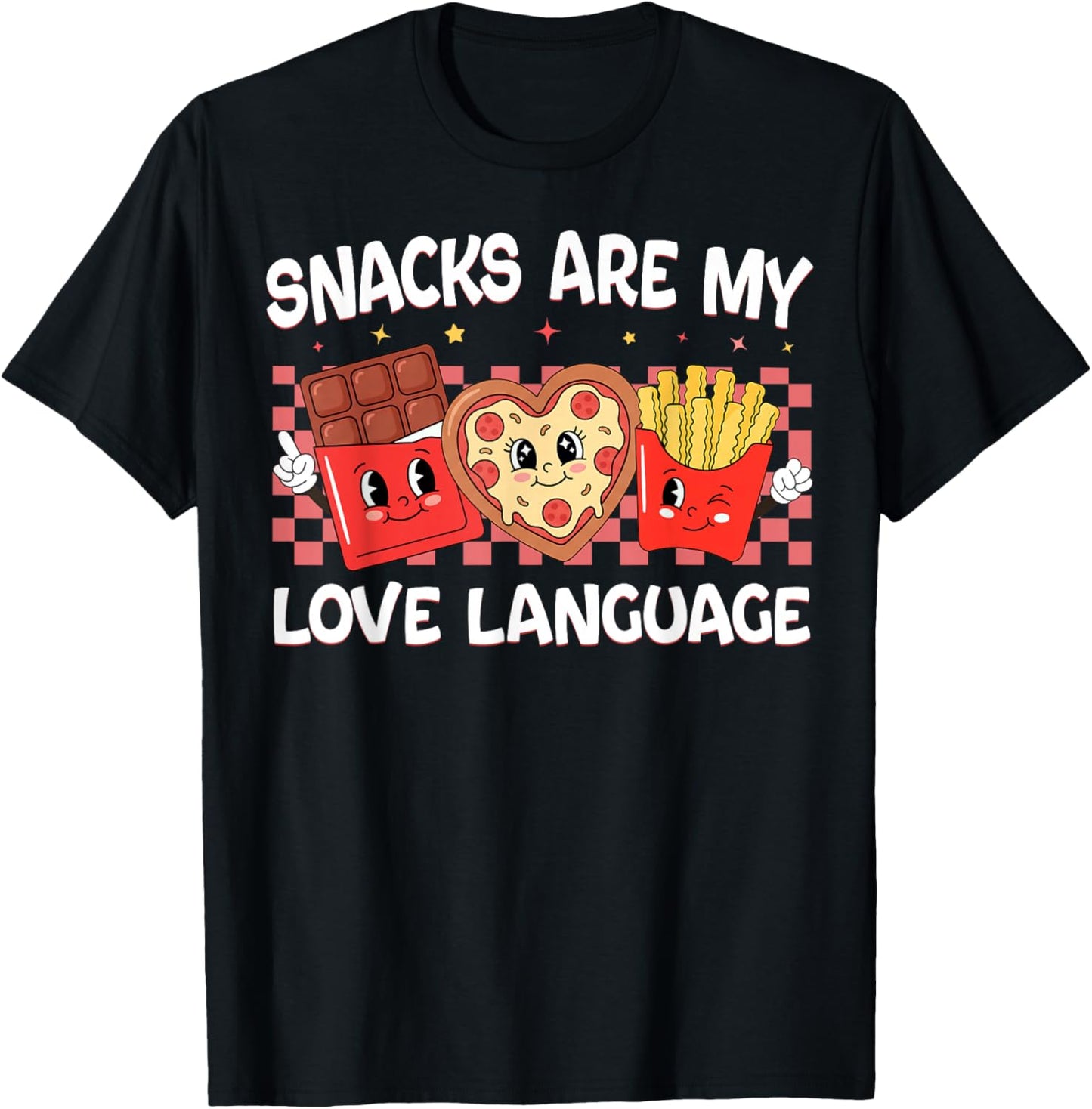 Snacks are My Love Language Funny Valentine Boys Toddler T-Shirt - T-Shirt | Black