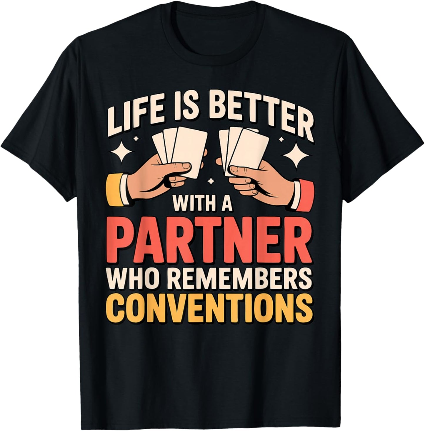 Vintage Bridge Player Partner Contract Bridge T-Shirt - T-Shirt | Black