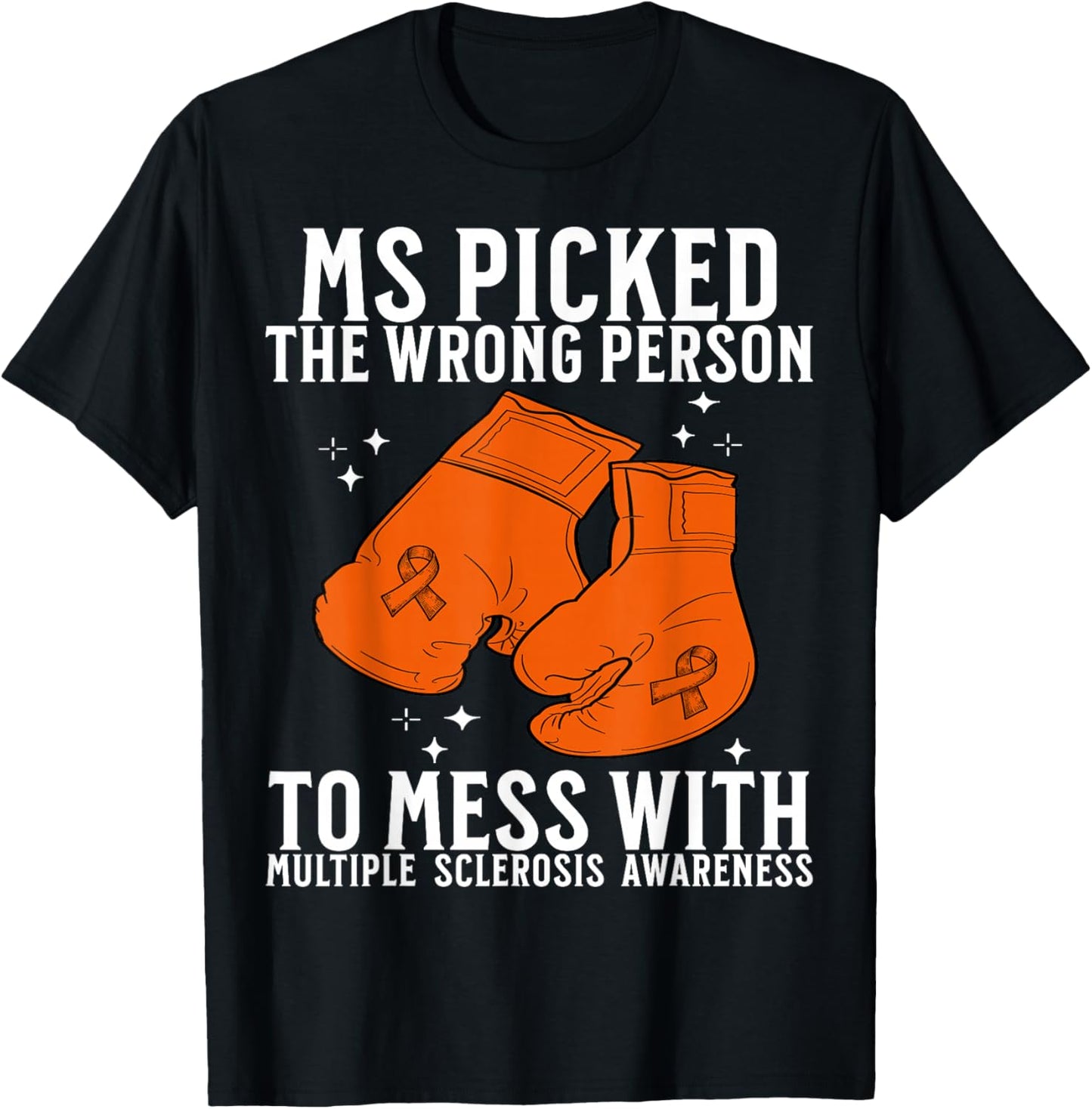 Multiple Sclerosis Awareness Warrior Apparel MS Awareness T-Shirt - T-Shirt | Black