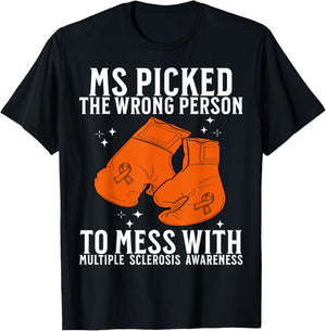 Multiple Sclerosis Awareness Warrior Apparel MS Awareness T-Shirt - T-Shirt | Black