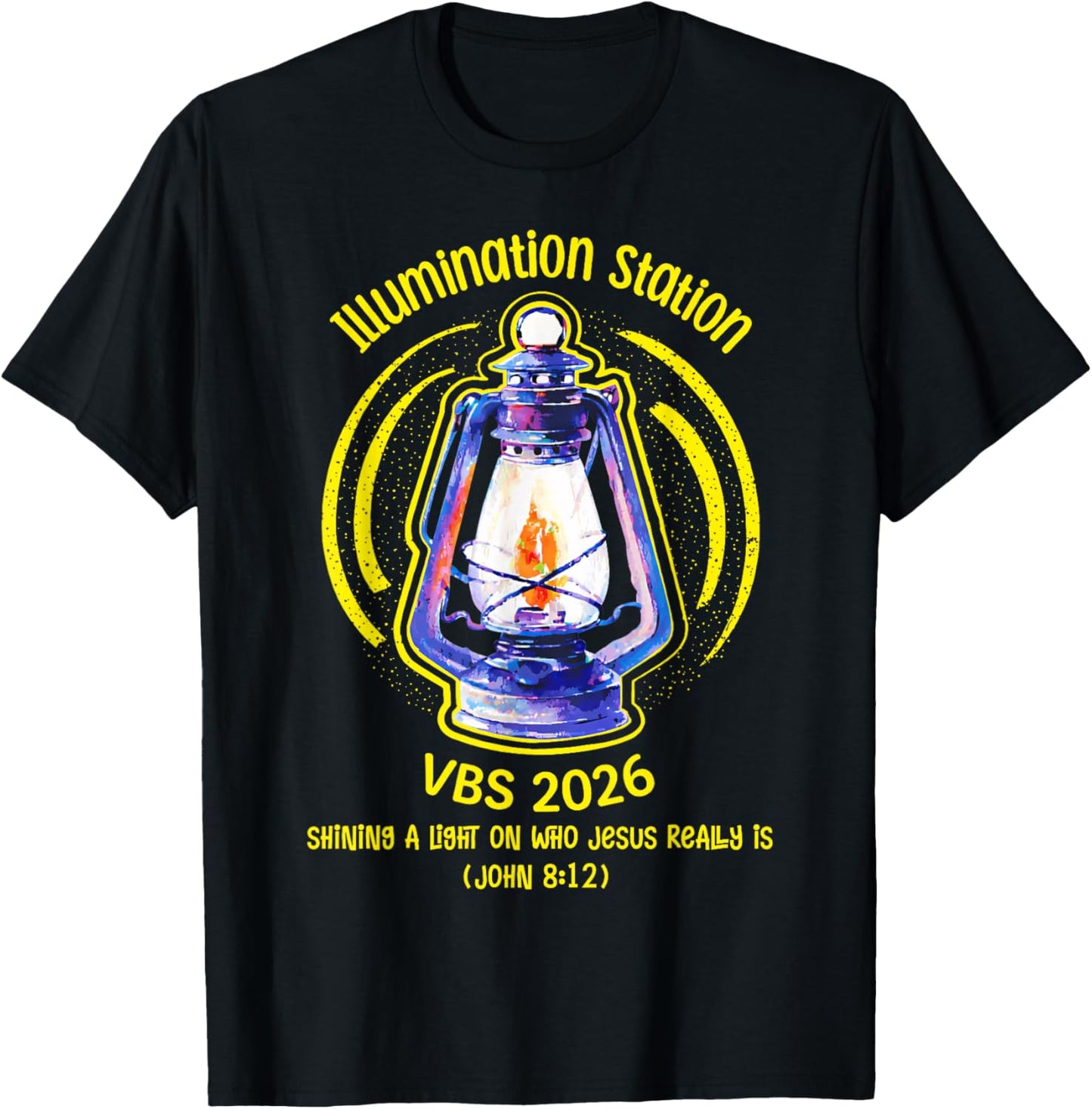 Illumination Station VBS 2026 Faith Bible Verse Summer Kids T-Shirt - T-Shirt | Black