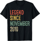 Legend November 2010 15th Birthday Boy Girl 15 Year Old T-Shirt - T-Shirt | Black