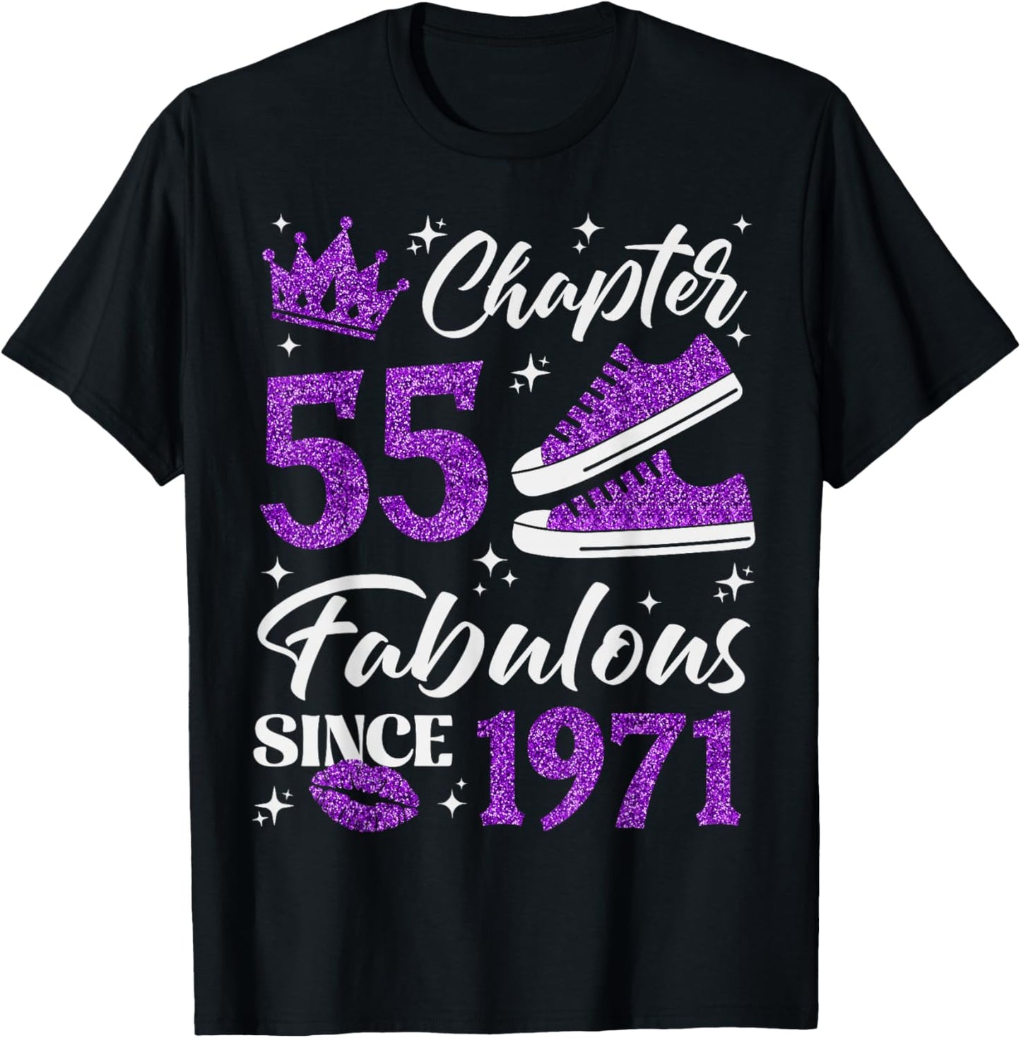 Chapter 55 Fabulous Since 1971 55Th Birthday Women Lady T-Shirt - T-Shirt | Black