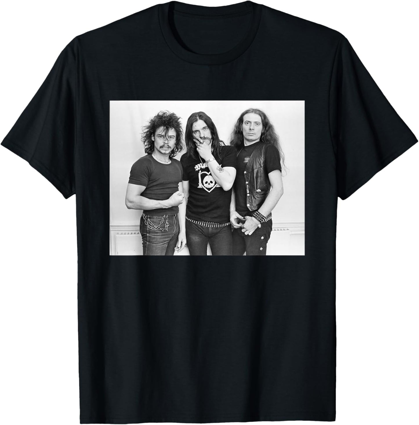 Motorhead Phil Taylor Lemmy Kilmister & Eddie Clarke 1981 T-Shirt - T-Shirt | Black