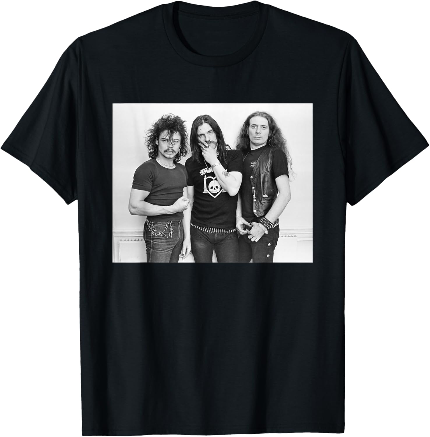 Motorhead Phil Taylor Lemmy Kilmister & Eddie Clarke 1981 T-Shirt - T-Shirt | Black