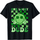 Groovy Lucky Dude Shamrock Smile Boys Kids St. Patrick's Day T-Shirt - T-Shirt | Black