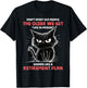 Don't Upset Old People Angry Cat Funny Sarcastic Retirement T-Shirt - T-Shirt | Black