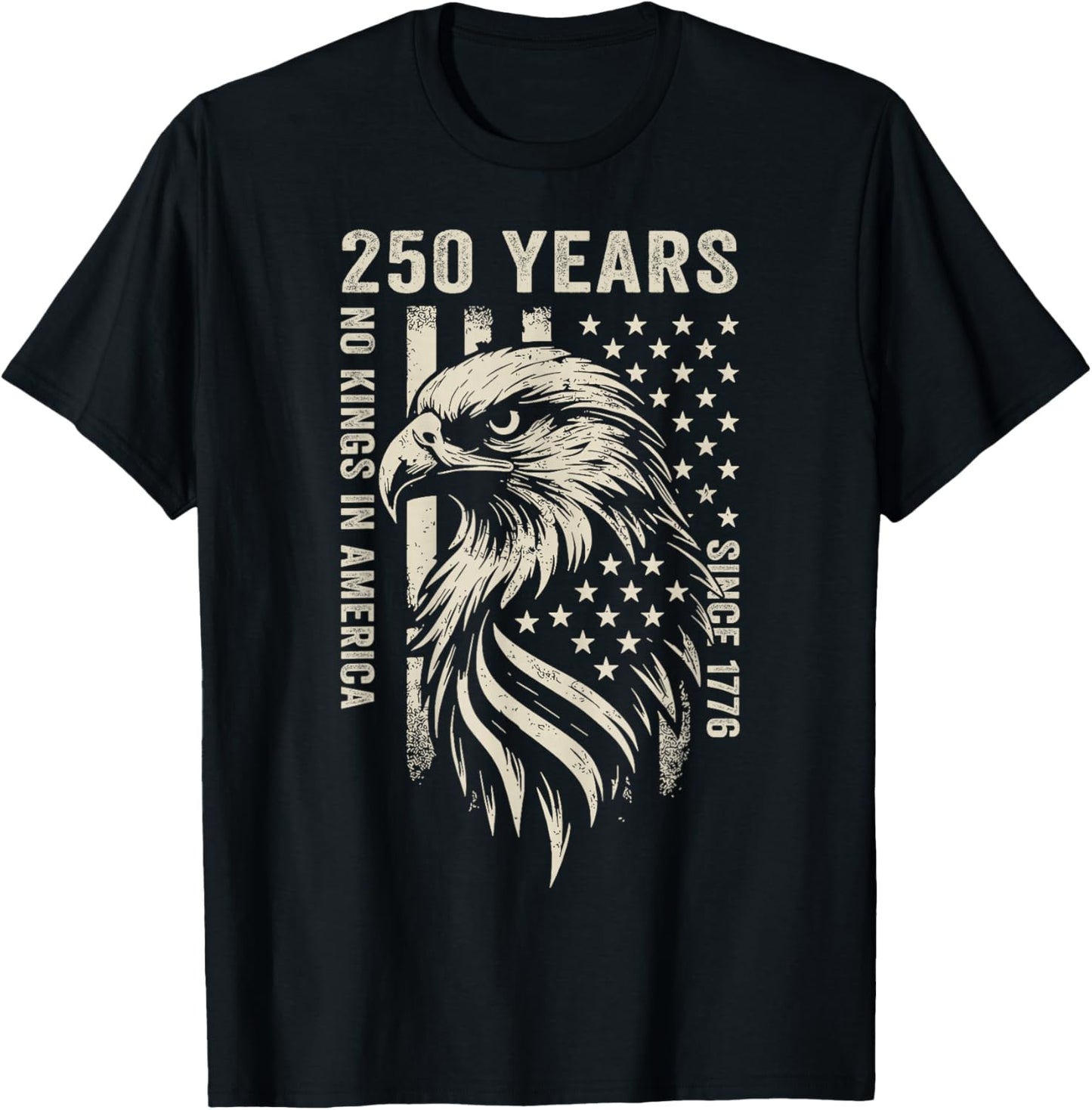 250 Years No Kings in America Since 1776 2026 We The People T-Shirt - T-Shirt | Black