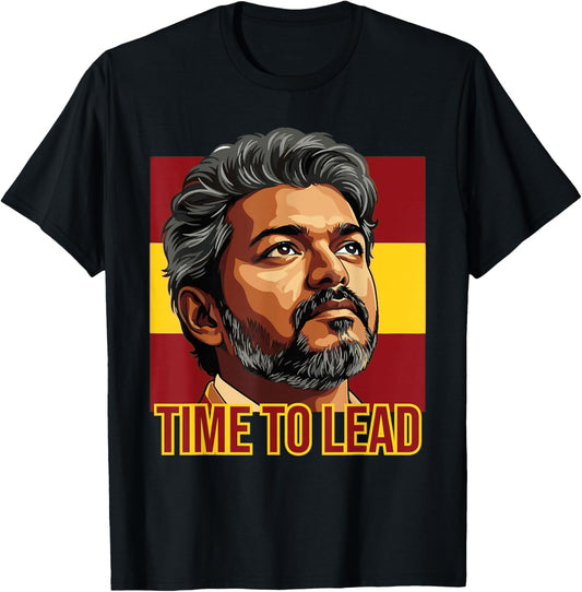 Thalapathy Vijay TVK Flag Tamil Kollywood T-Shirt - T-Shirt | Black