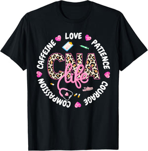 CNA Life Certified Nursing Assistant Medical Worker T-Shirt - T-Shirt | Black