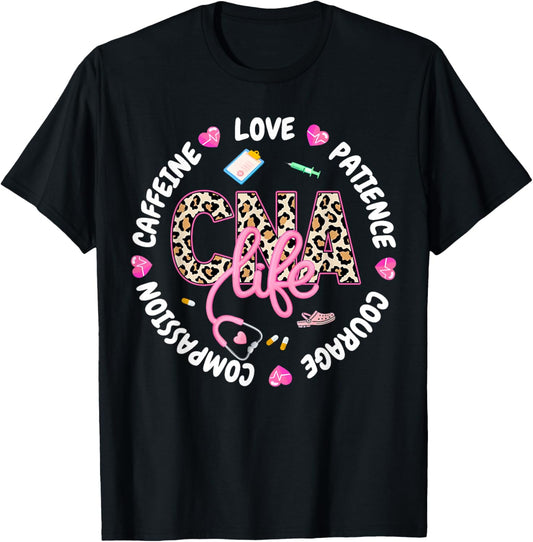 CNA Life Certified Nursing Assistant Medical Worker T-Shirt - T-Shirt | Black