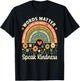 Words Matter Speak Kindness Positive Message Affirmation T-Shirt - T-Shirt | Black