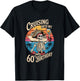Cruising Into My 60th Birthday Skeleton Pirate Milestone T-Shirt - T-Shirt | Black