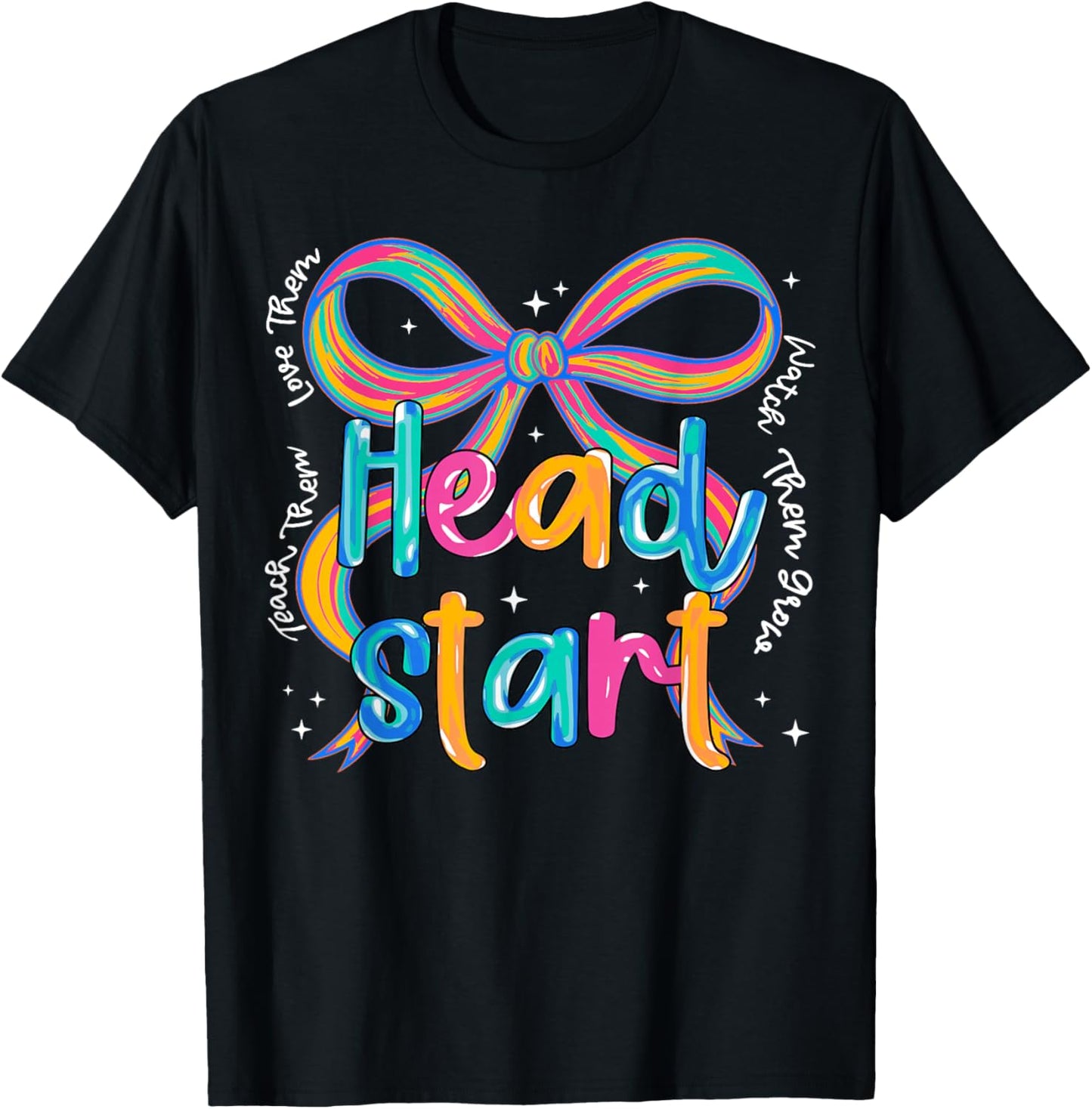 Headstart Teacher Early Childhood Educator Coquette Bow T-Shirt - T-Shirt | Black