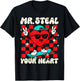 Mr Steal Your Heart for Boys Toddlers Valentine's Day Kids T-Shirt - T-Shirt | Black