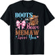 Boots or Bows Memaw Loves You Gender Reveal Family T-Shirt - T-Shirt | Black